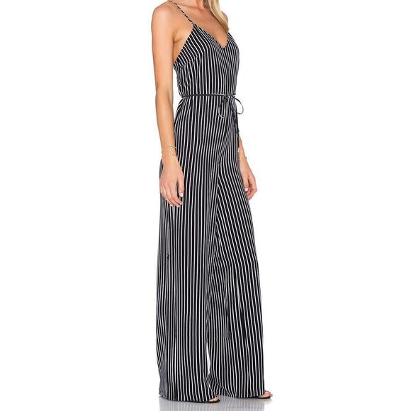 House of Harlow 1960 Black and White Striped Jumpsuit - Picture 2 of 16